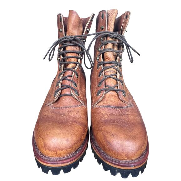 Vintage Chippewa USA Brown Leather Logger Work Boots Size 11.5 D main image 10